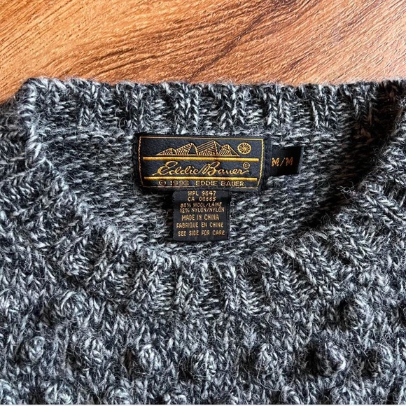 Vintage Eddie Bauer wool patchwork sweater - Picture 3 of 4